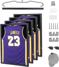 Nice C Jersey Frame Display Case, Jersey Shadow Box Display Case, Football Jersey Display Case, with 98% UV Protection, Hangers, Valet Pinboard, Acrylic, Basketball (Rectangular Four Piece)