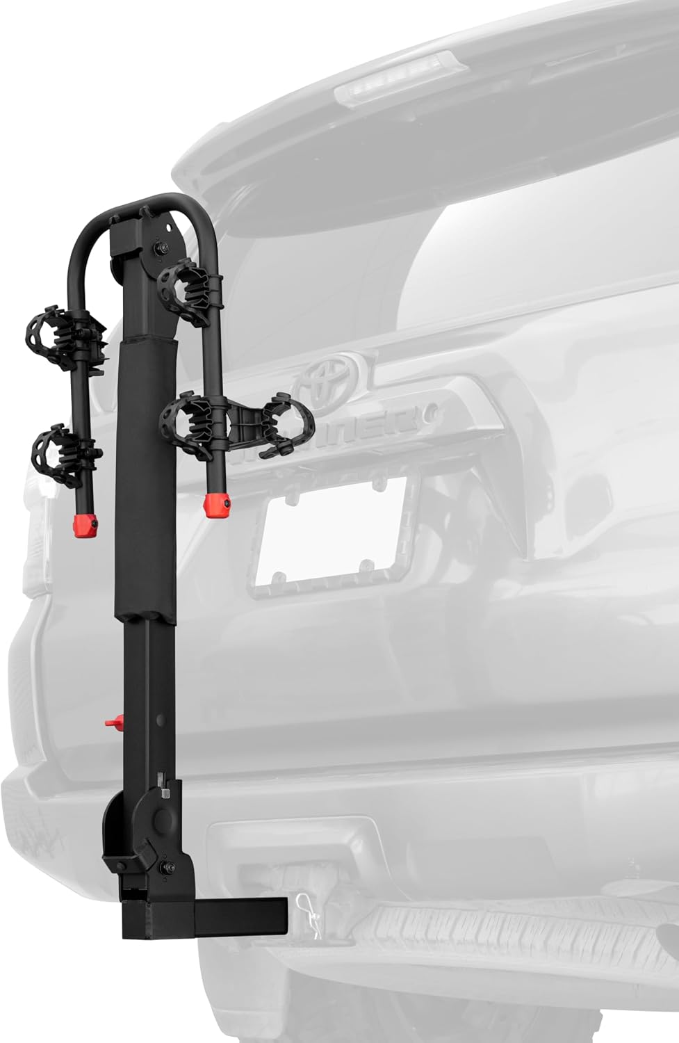 Retrospec Lenox 2-5 Bike Rack Hitch for Car, Truck, SUV - 2in Hitch Mount with Foldable Steel Frame, Anti-Rattle Adapter & Tie Down Straps