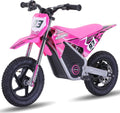 OLALA Electric Dirt Bike for Kids 3-5, 12' Electric Motorcycle with 200W Motor, 2-Speed Safety Mode, Beginner Dirt Bike with Disc Brake, Outdoor Ride On Toy Gift, Pink