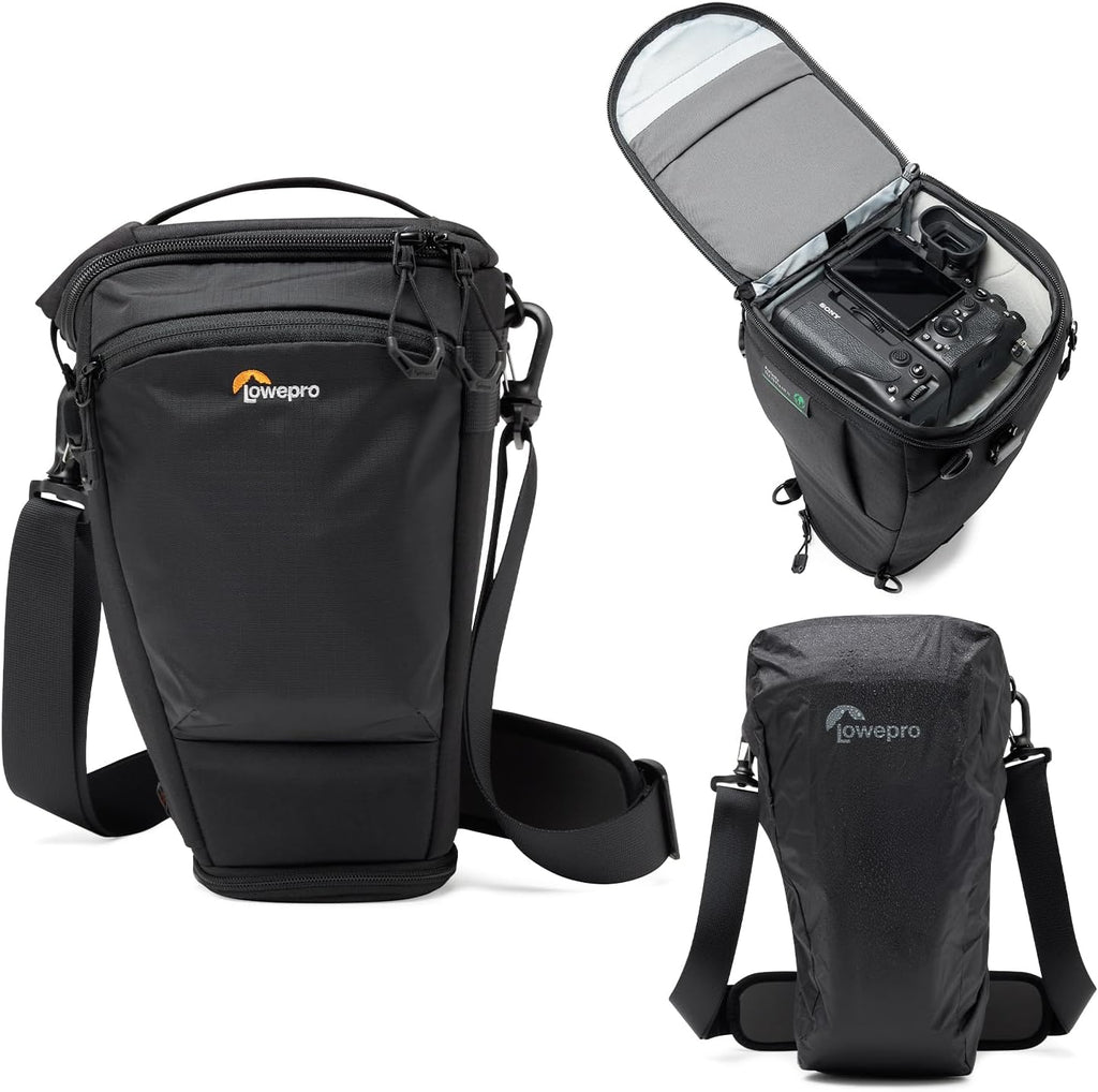 Lowepro ProTactic TLZ 75 Pro AW III Toploader Camera Bag,Camera Case for DSLR, Mirrorless,Volume 6L,Dim:14.57x5.5x6.3in for Cameras w/Lens attached,Modular Shoulder Bag,for Photographer/Videographer
