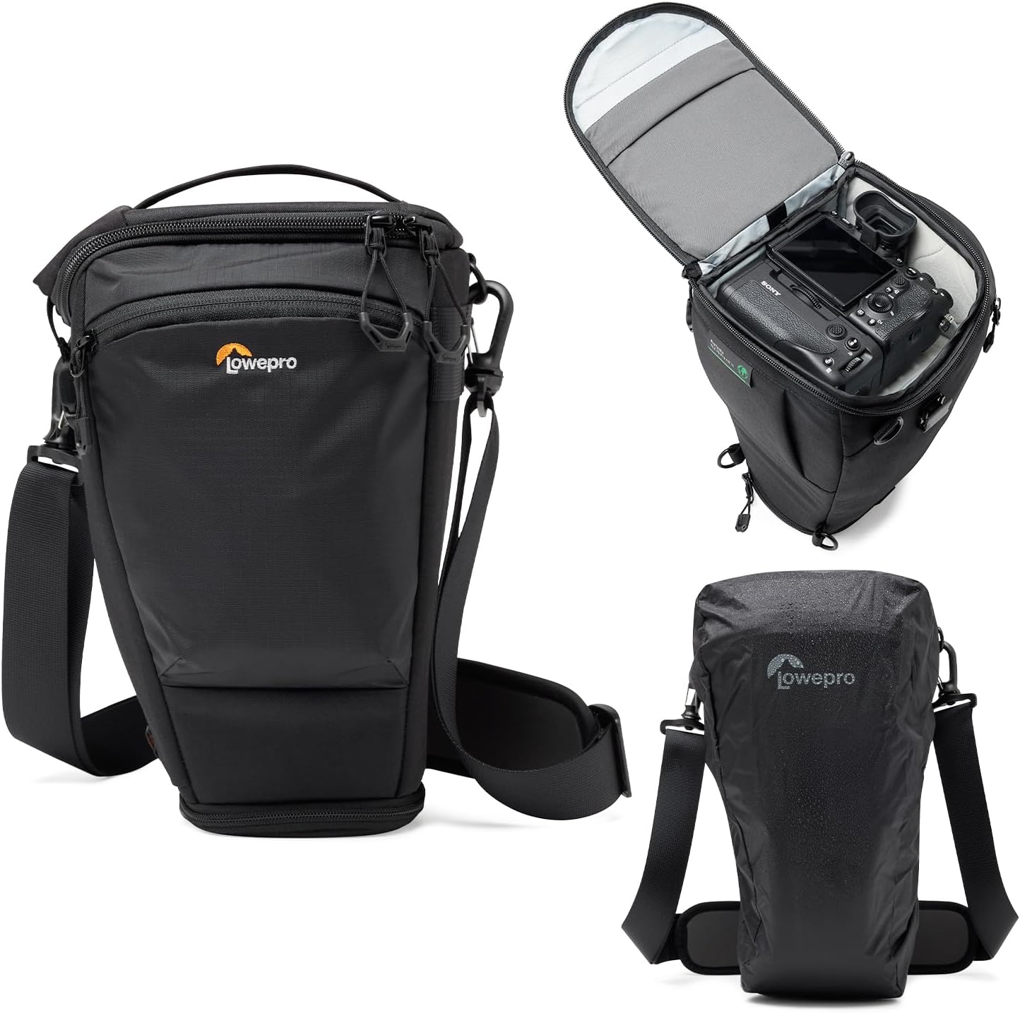 Lowepro ProTactic TLZ 75 Pro AW III Toploader Camera Bag,Camera Case for DSLR, Mirrorless,Volume 6L,Dim:14.57x5.5x6.3in for Cameras w/Lens attached,Modular Shoulder Bag,for Photographer/Videographer