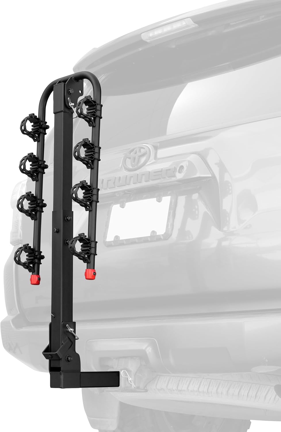 Retrospec Lenox 2-5 Bike Rack Hitch for Car, Truck, SUV - 2in Hitch Mount with Foldable Steel Frame, Anti-Rattle Adapter & Tie Down Straps