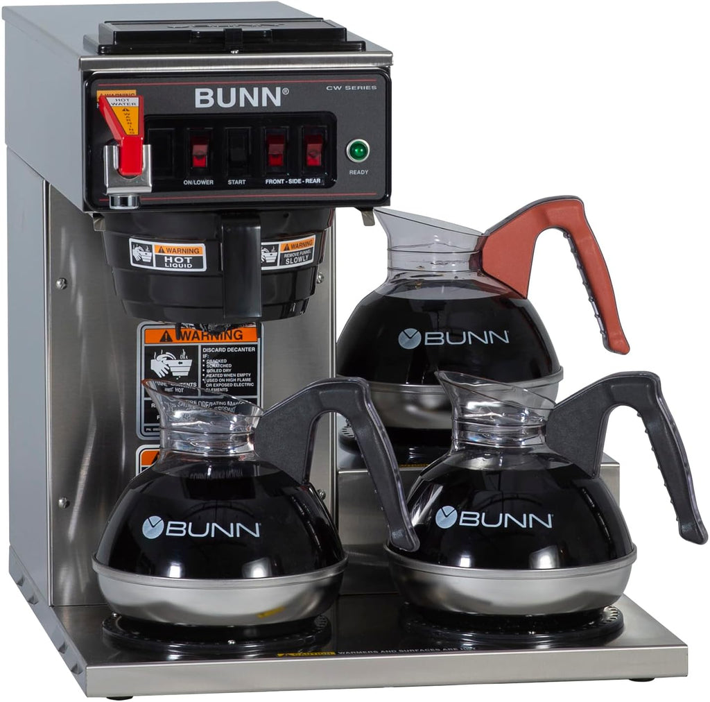 Bunn 12950.0212 CWTF15-3 Automatic Commercial Coffee Brewer with 3 Lower Warmers (120V)