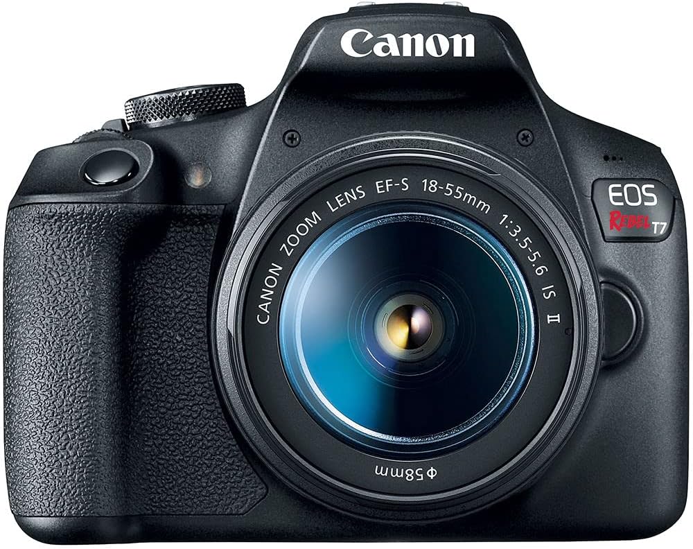 Canon EOS Rebel T7 DSLR Camera Kit | 24.1MP APS-C Sensor with EF-S 18-55mm & 75-300mm Lenses | Full HD 1080p Video Compact Beginner-Friendly Photography (2727C002) + Bag + 64GB Card