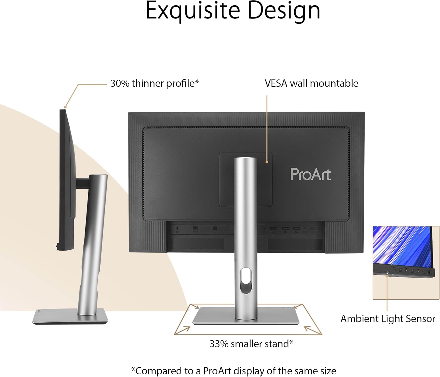 ASUS ProArt Display 27' 1440P Professional Monitor (PA278CFRV) - IPS, QHD (2560 x 1440), Pre-Calibrated, 95% DCI-P3, Daisy-chain, 100Hz, LuxPixel AGLR, Calman Verified, USB-C 96W, HDR400, 3yr warranty