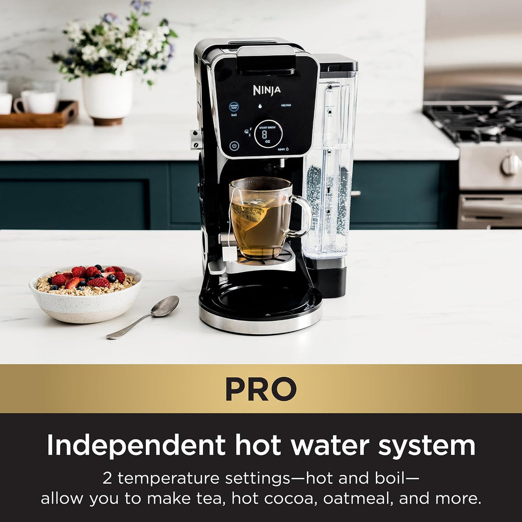 Ninja Specialty Drip Coffee Maker | DualBrew™ Pro Specialty Coffee Machine w/ Frother, Paper Filter | Brew with Pods & Grounds, K Cups Compatible | 4 Brew Styles, 13 Cup to Pot Sizes | Black, CFP301