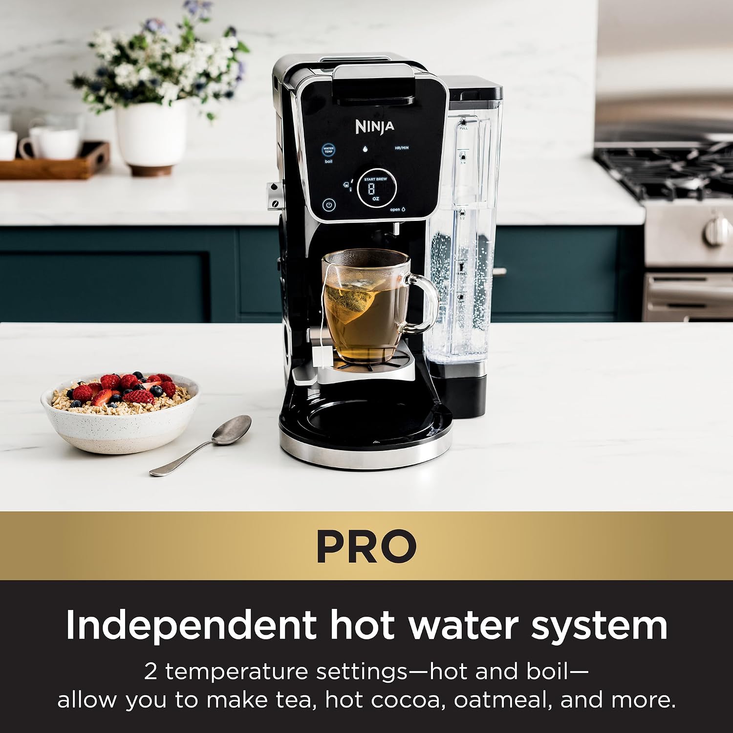 Ninja Specialty Drip Coffee Maker | DualBrew™ Pro Specialty Coffee Machine w/ Frother, Paper Filter | Brew with Pods & Grounds, K Cups Compatible | 4 Brew Styles, 13 Cup to Pot Sizes | Black, CFP301
