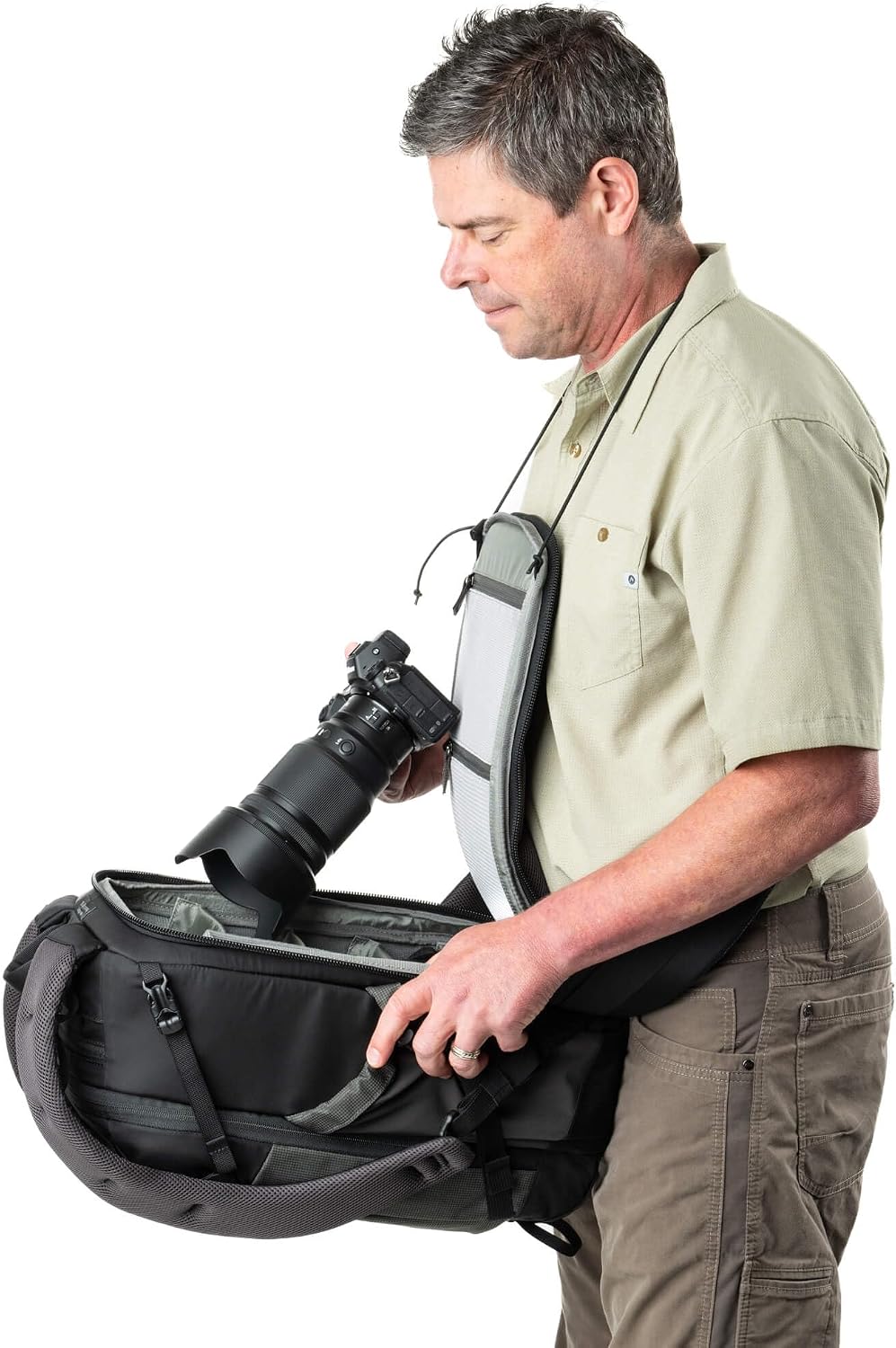 Think Tank BackLight 18L Camera Daypack Backpack for DSLR, Mirrorless, Photography and Video - Slate Black