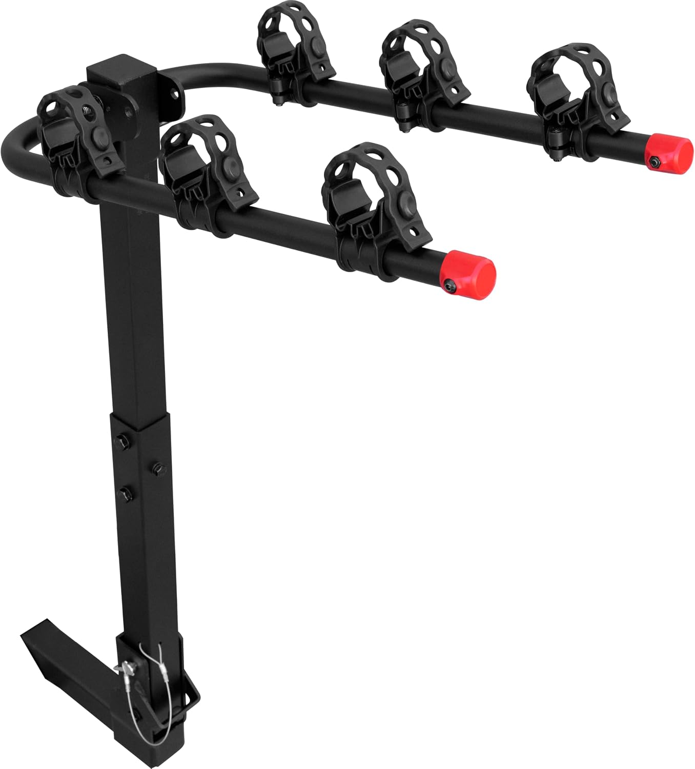 Retrospec Lenox 2-5 Bike Rack Hitch for Car, Truck, SUV - 2in Hitch Mount with Foldable Steel Frame, Anti-Rattle Adapter & Tie Down Straps