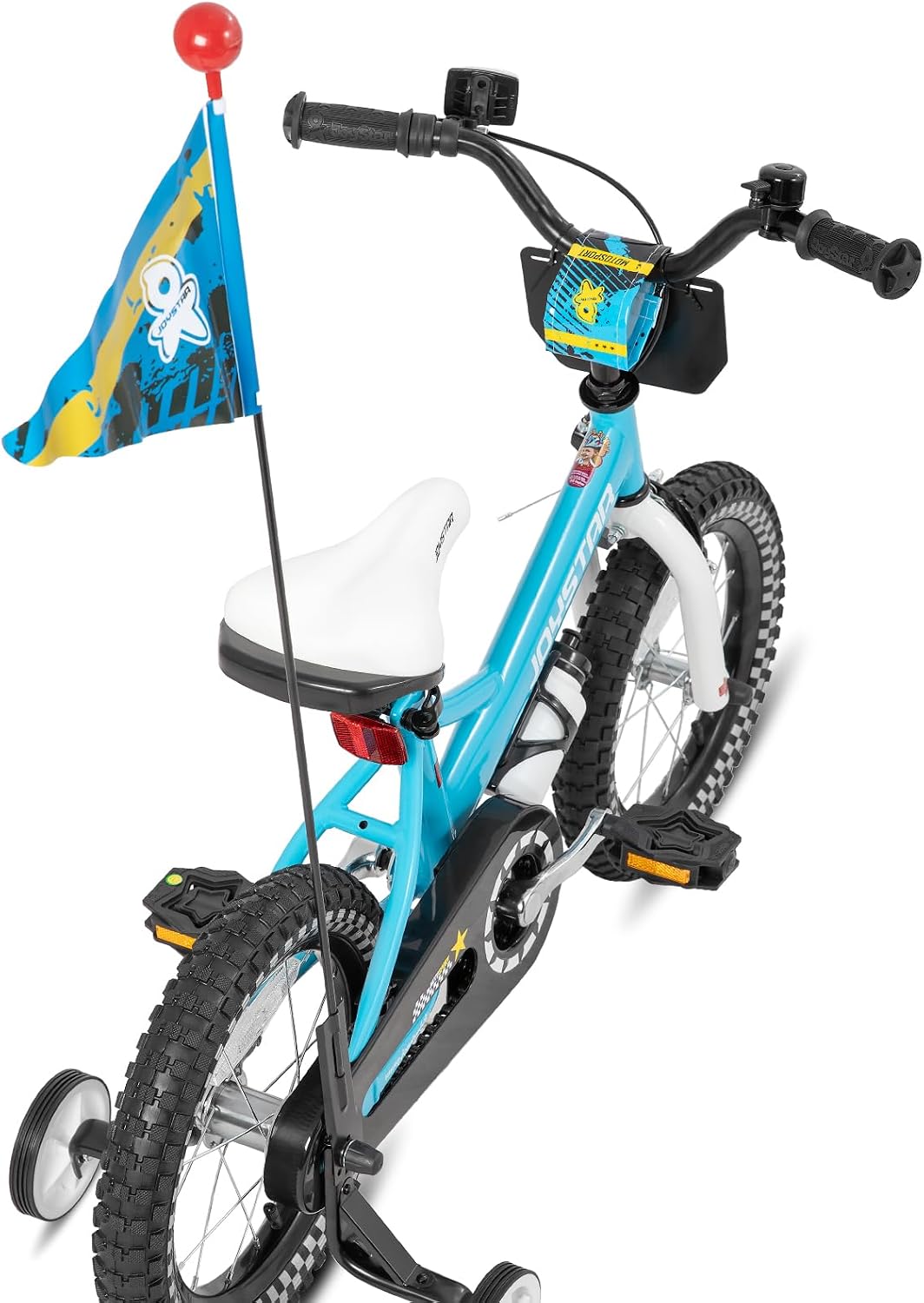 JOYSTAR Little Daisy Kids Bike for Girls Boys Ages 2-7 Years, 12 14 16 Inch Girls Bikes with Doll Bike Seat & Streamers, Boys Bike with Flag & Number Plate, Multiple Colors