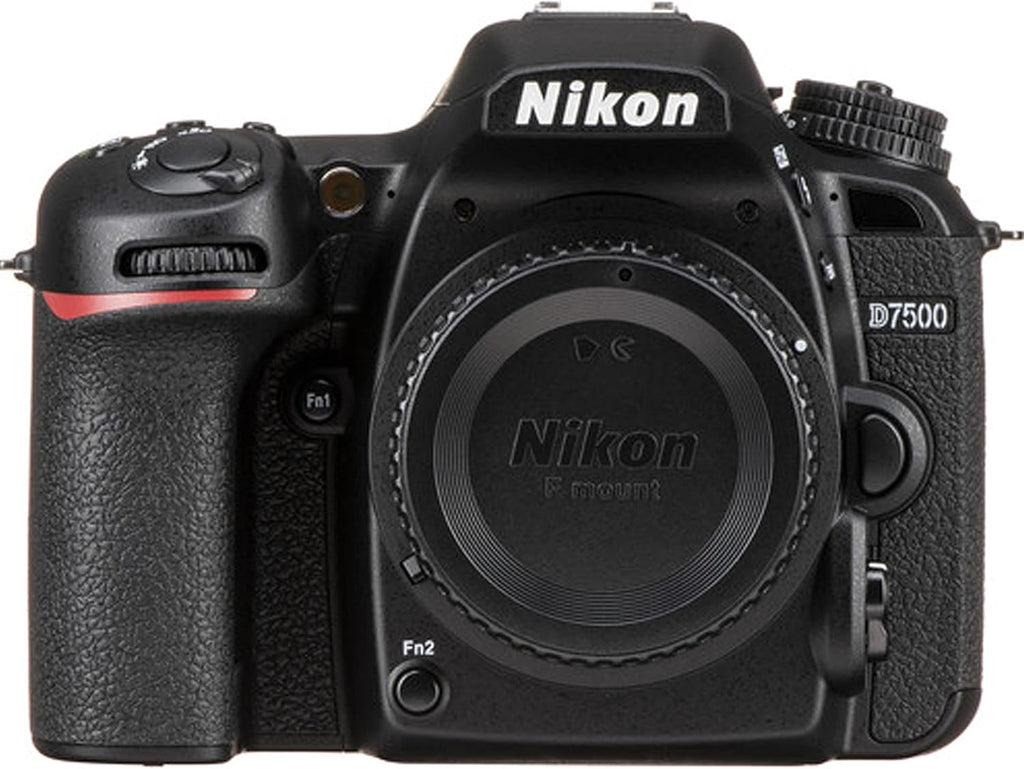 Nikon D7500 DSLR Camera Kit with 18-55mm VR & 70-300mm Lenses + 128GB Memory, LED Light, Microphone, Spare Battery, Filters, Case, Tripod, and More (47pc Video Bundle) (Renewed)