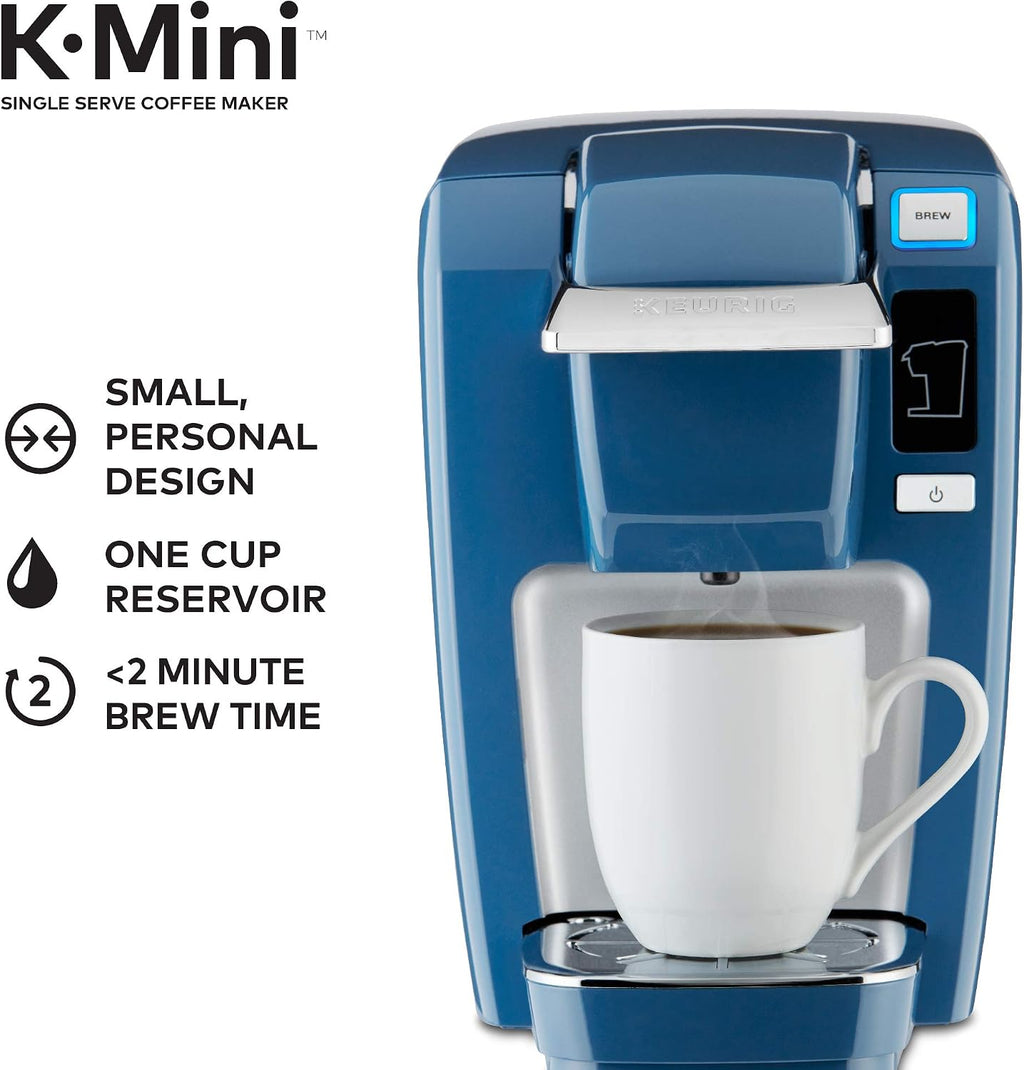 Keurig K15 Coffee Maker, Single Serve K-Cup Pod Coffee Brewer, 6 to 10 oz. Brew Sizes, Denim
