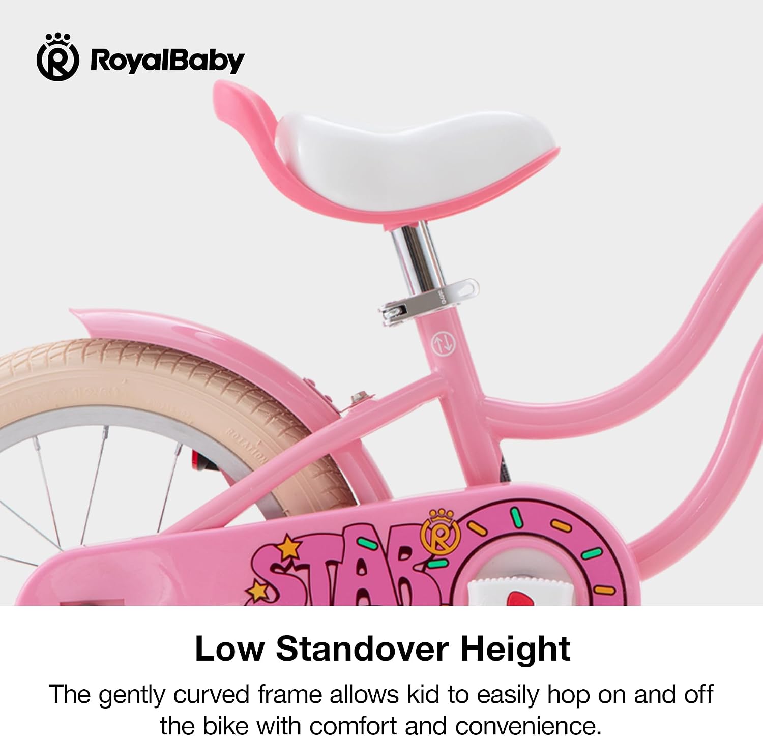 RoyalBaby Girls Bike, Stargirl EZ Kids Bike Balance and Pedal Bicycle with Basket and Dual Handbrake, 12 14 16 18 Inch Toddlers to Big Kids 3-8 Years, Multiple Colors