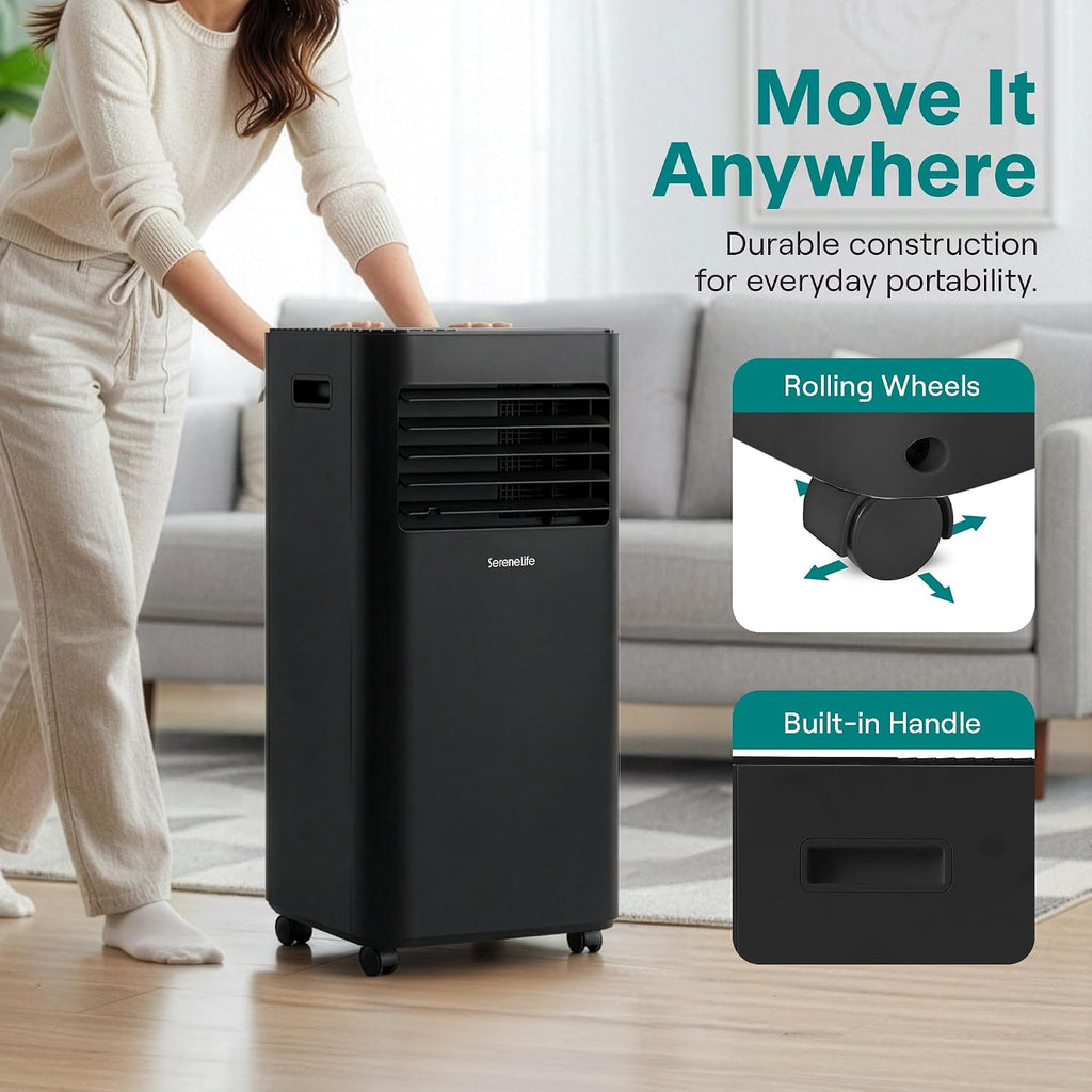 Efficient 10000 BTU Portable Air Conditioner - Compact White by SereneLife