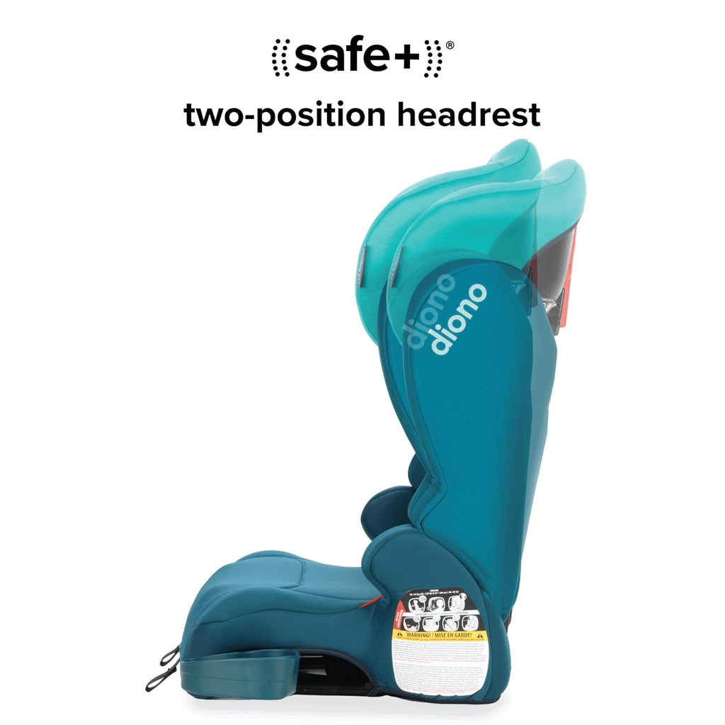 Diono Cambria 2XT XL, Dual Latch Connectors, 2-in-1 Belt Positioning Booster Seat, High-Back to Backless Booster with Space and Room to Grow, 8 Years 1 Booster Seat, Blue Razz Ice