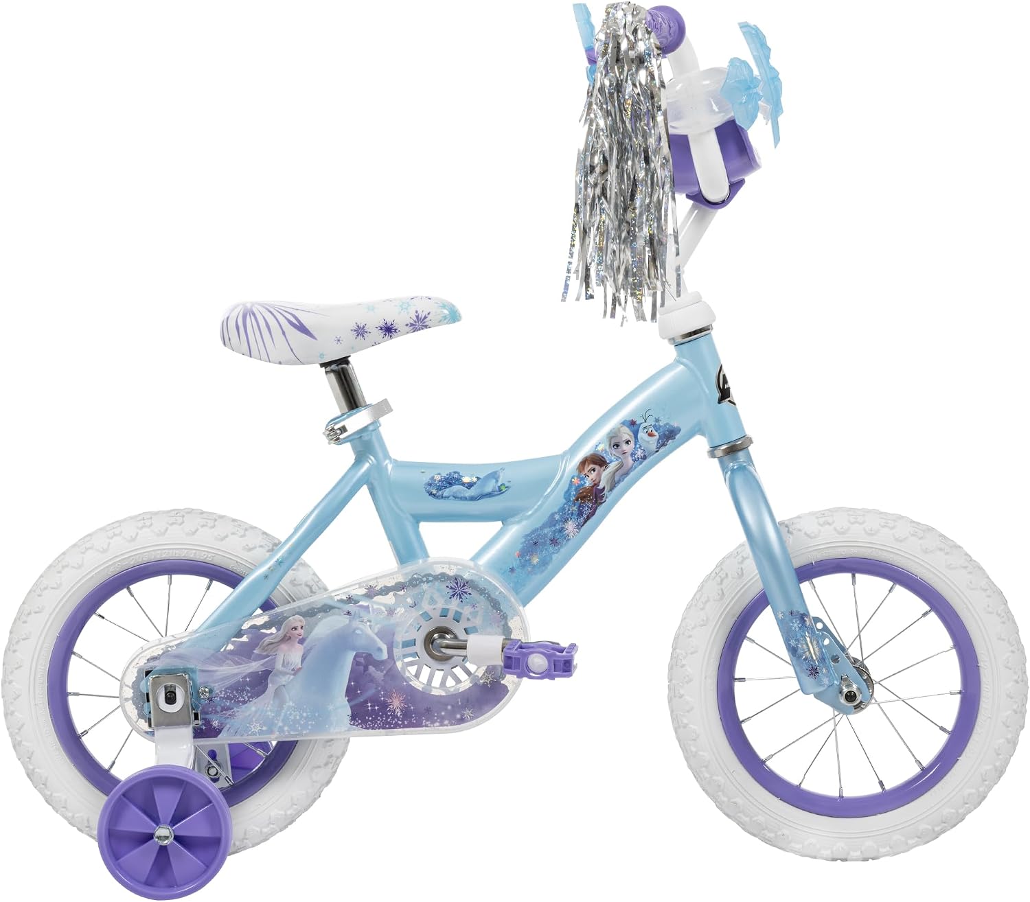 Huffy Disney Girls' Bikes, 12/16 Inch Sizes, Ages 3+ Years Old, Disney Princess, Minnie Mouse, Frozen Bicycles, Characters, Removable Training Wheels, Streamers, Easy Assembly, Durable, Safe