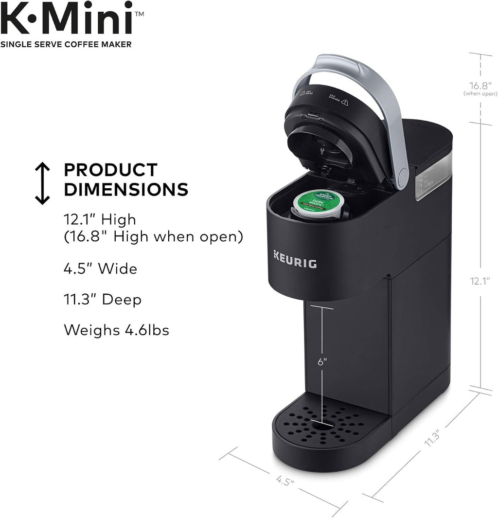 Keurig K-Mini Coffee Maker, Single Serve K-Cup Pod Coffee Brewer, Black with McCafe Classic Collection Variety Pack K-Cup Coffee Pods, 40 Count