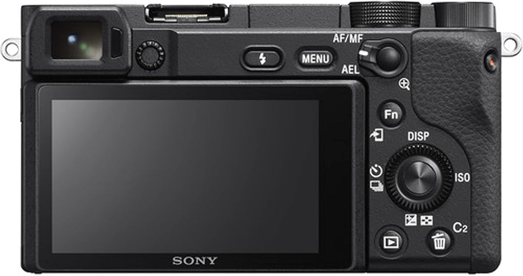 Sony a6400 Mirrorless Camera with 16-50mm Lens, 128GB Extreem Speed Memory,.43 Wide Angle & 2X Lenses, Case,Tripod, Filters, Hood, Grip,Spare Battery & Charger,Editing Software Kit -Deluxe Bundle