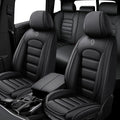 5 Seat Covers for Cadillac Escalade EXT 2007-2013 Leather Car Seat Covers Waterproof Soft Car Seat Protectors Comfort Premium Automotive Seat Covers with Airbag（Standard,Classic Black）