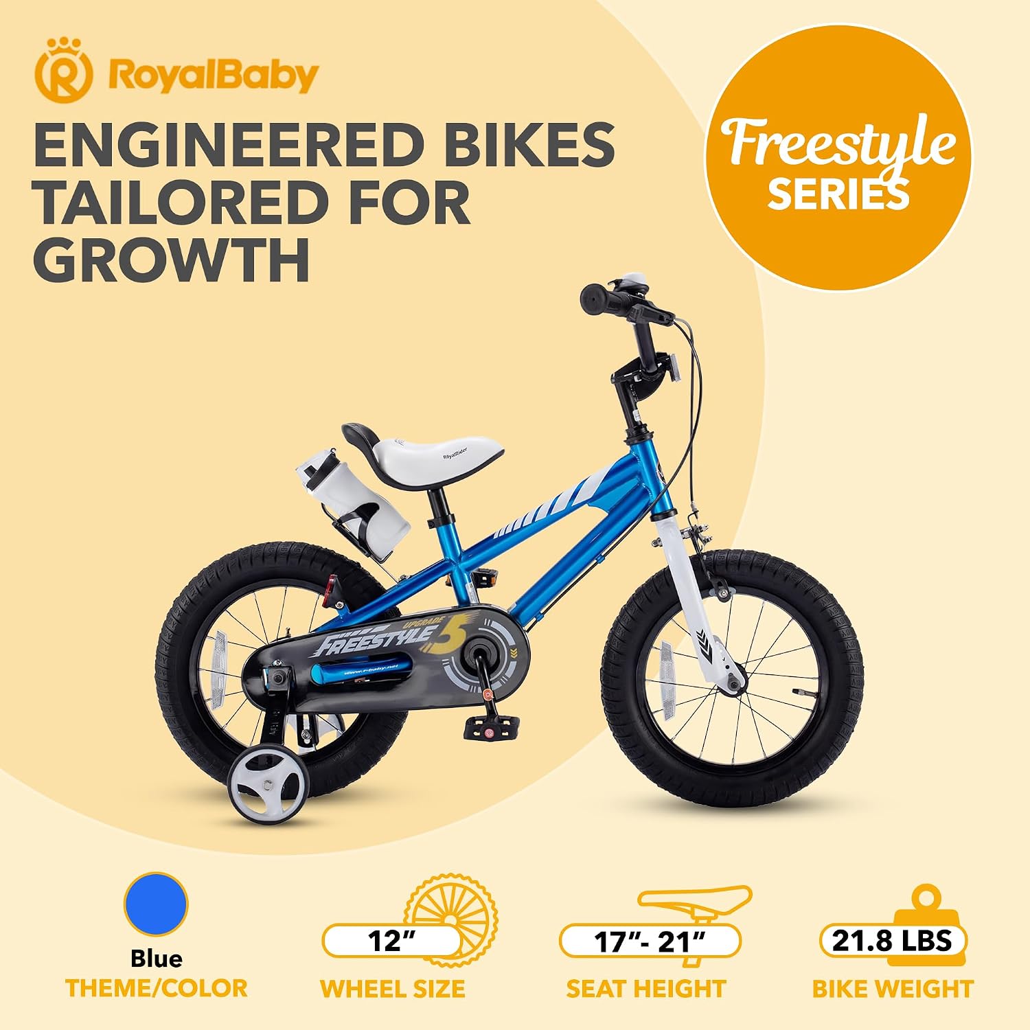 RoyalBaby Kids Bike with Dual Handbrake for Beginners,12 14 16 18 20 Inch Bicycle for Boys & Girls Ages 3-10 Years