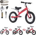 3-in-1 Montessori Balance Bike,Tri-Purpose of Kids Balance Bikes and Toddler Tricycles/Bikes，for 2 3 4 5 6 7 Years Old-14 inch Balance Bike with Training Theory, Pedal Kit, Training Wheels,Brakes