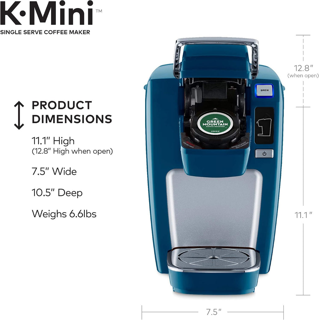 Keurig K15 Coffee Maker, Single Serve K-Cup Pod Coffee Brewer, 6 to 10 oz. Brew Sizes, Denim