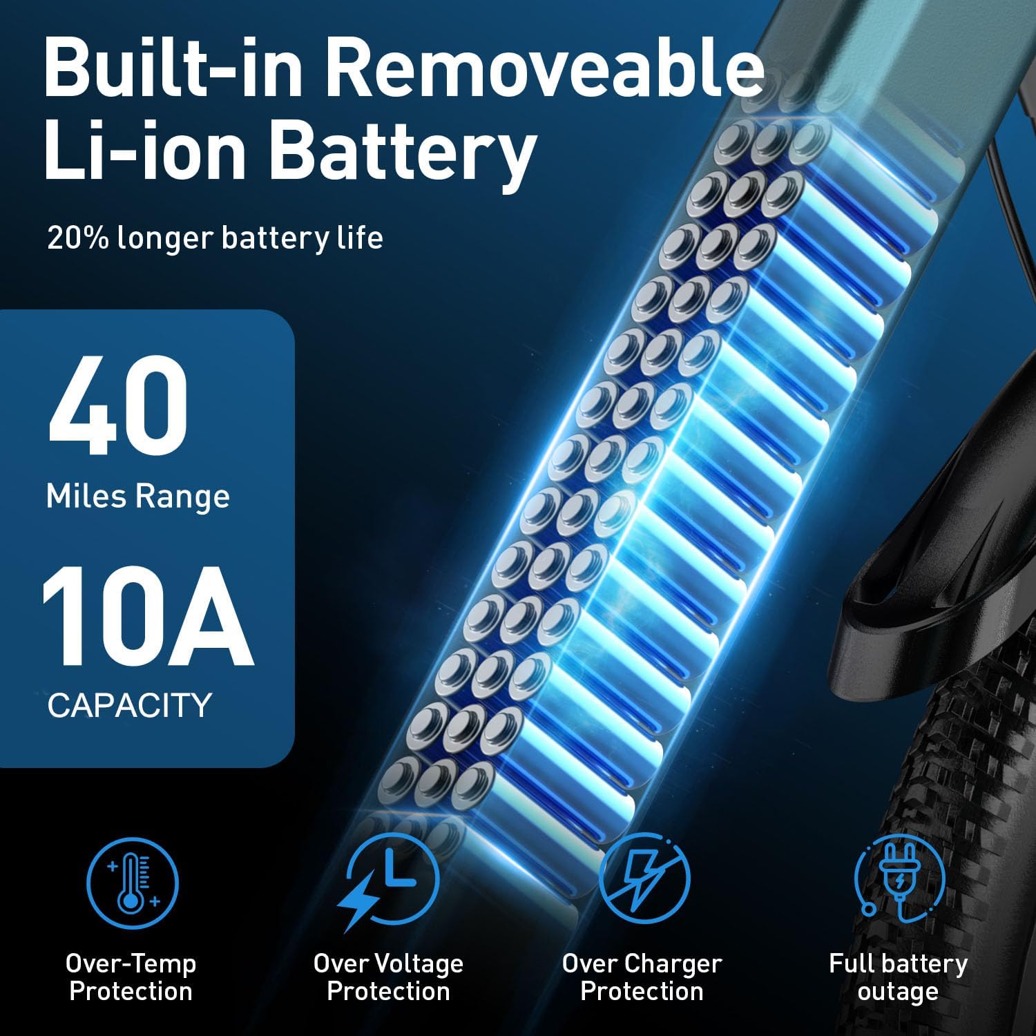 Electric Bike 24' / 26', 22Mph Speed & & Peak 750W Motor, 36V 10 / 13AH Lithium Battery & 7/21-Speed Gear, Max Range 40+ Miles(Pedal-Assist), Electric Mountain Bicycle for Adults Women Men