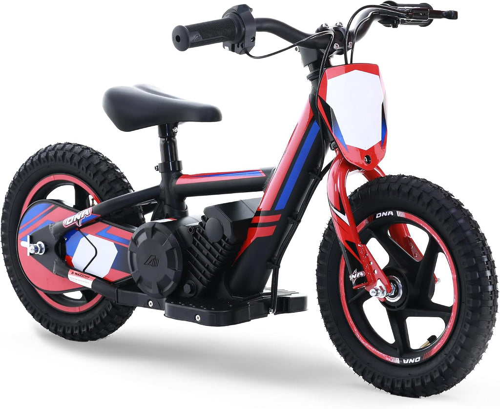 KOZRUNS Electric Dirt Bike for Kids 3-6, 170W Racing Experience Lightweight Motorcycle, New Aluminum Frame with 2 Power Modes, 24V Detachable Battery, 12 Inch Knobby Tires