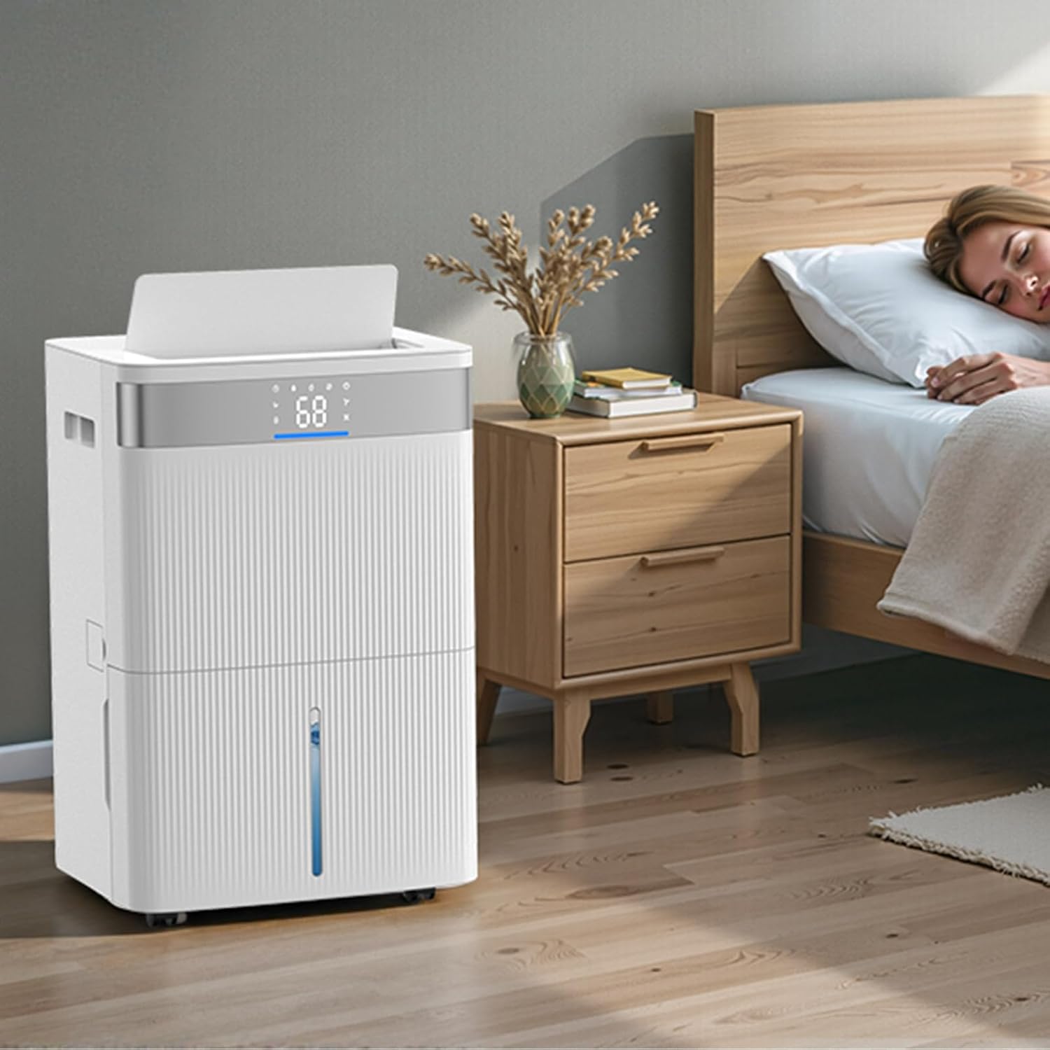 VEVOR 80 Pints Dehumidifier for Home & Basement, 4500 Sq.Ft Large Coverage, Drain Hose for Commercial & Industrial Use, Smart Humidity Control, Low Noise for Warehouses, Bathroom, Bedrooms & Storage