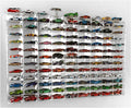 Clear Display Case Wall Cabinet for 1:64 Hot Small Toy Car Wheels Scale Matchbox Hot Toy Cars Collection Storage Display (108 Slots, 32' X 21')