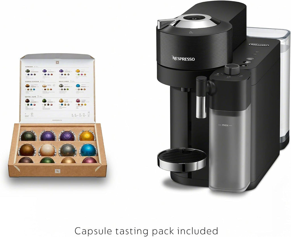 Nespresso Vertuo Lattissima Coffee and Espresso Maker by De'Longhi, Matte Black & Glossy
