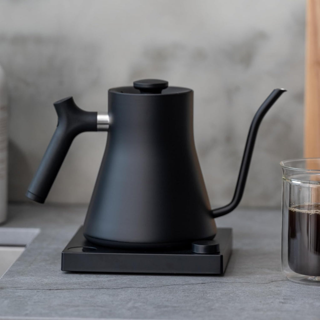 Fellow Stagg EKG Electric Gooseneck Kettle - Pour-Over Coffee and Tea Kettle - Stainless Steel Water Boiler - Quick Heating for Boiling Water - Matte Black
