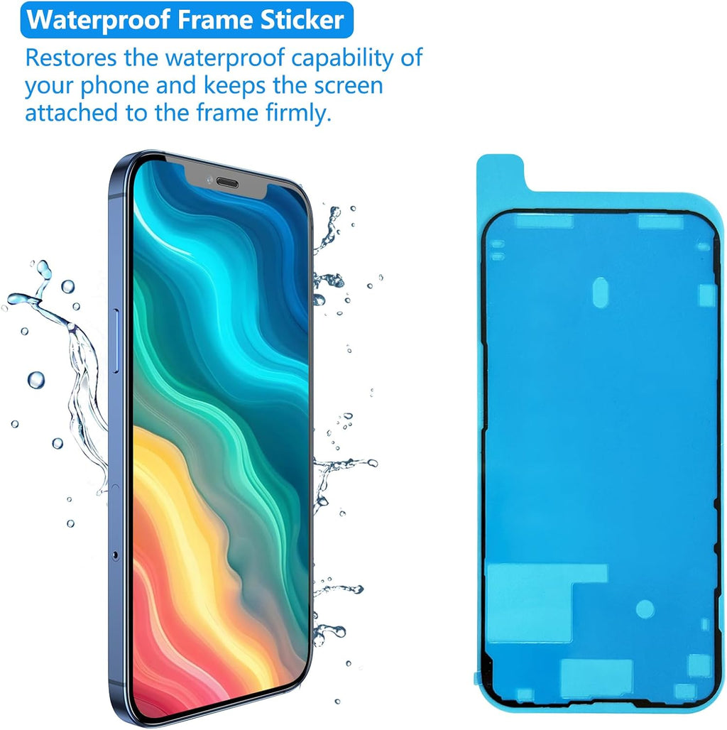 for iPhone 16 Pro Screen Replacement 6.3 inch, 3D Touch LCD Screen Display Digitizer Frame Assembly Repair Kit with Waterproof Seal+Repair Tools+Screen Protector for A3083,A3292,A3293,A3294
