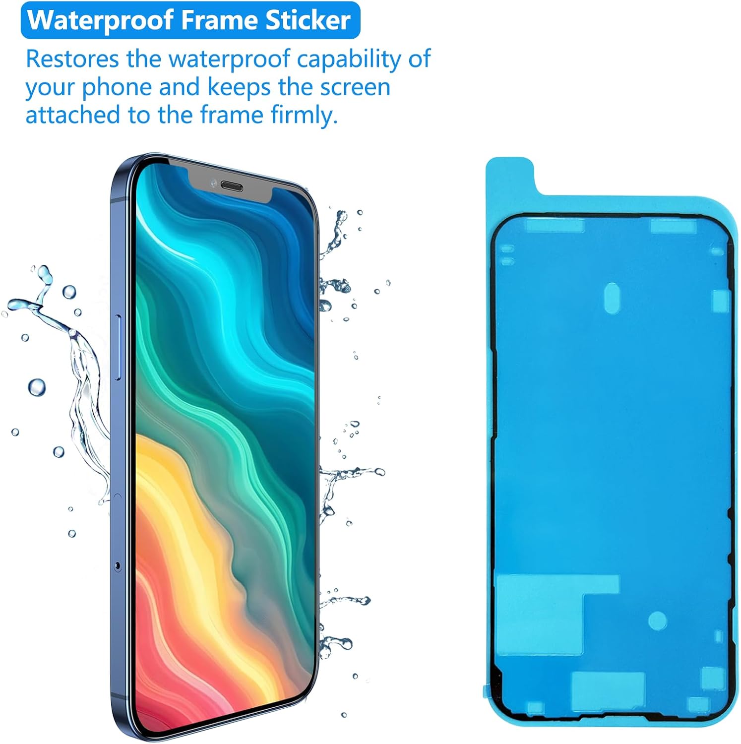 for iPhone 16 Pro Screen Replacement 6.3 inch, 3D Touch LCD Screen Display Digitizer Frame Assembly Repair Kit with Waterproof Seal+Repair Tools+Screen Protector for A3083,A3292,A3293,A3294