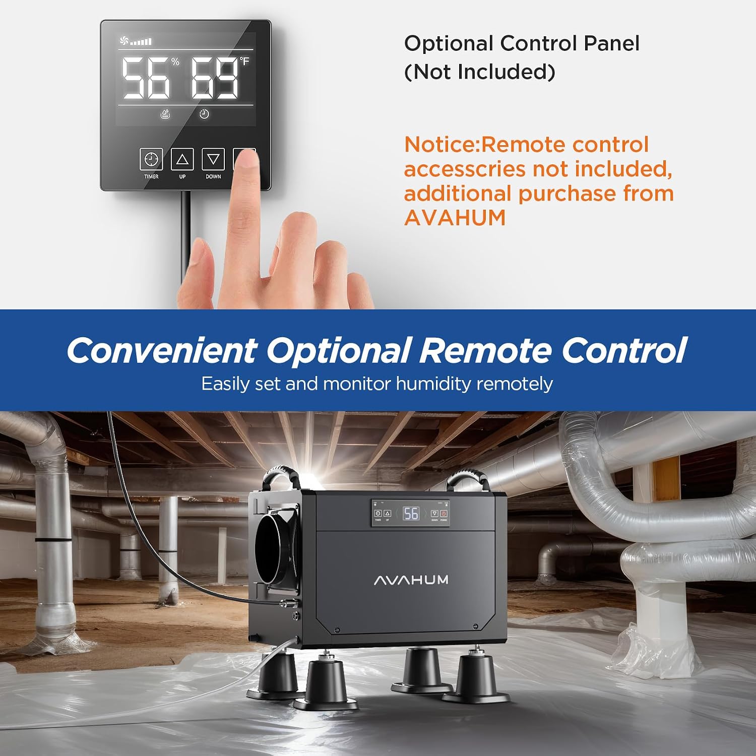120 Pint Crawl Space Dehumidifier Commercial Dehumidifier for Basement,Whole House with Drain Hose for Crawl Space, Attic, Garage, Home, Industrial, Water Damage,Water Damage Unit,Auto Defrost
