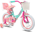 JOYSTAR Unicorn Kids Bike for Girls Ages 2-9 Years Old, 12 14 16 18 Inch Kids Bike with Training Wheels, Doll Seat, Streamers and Basket, Toddler Girl Bicycle, Multiple Colors