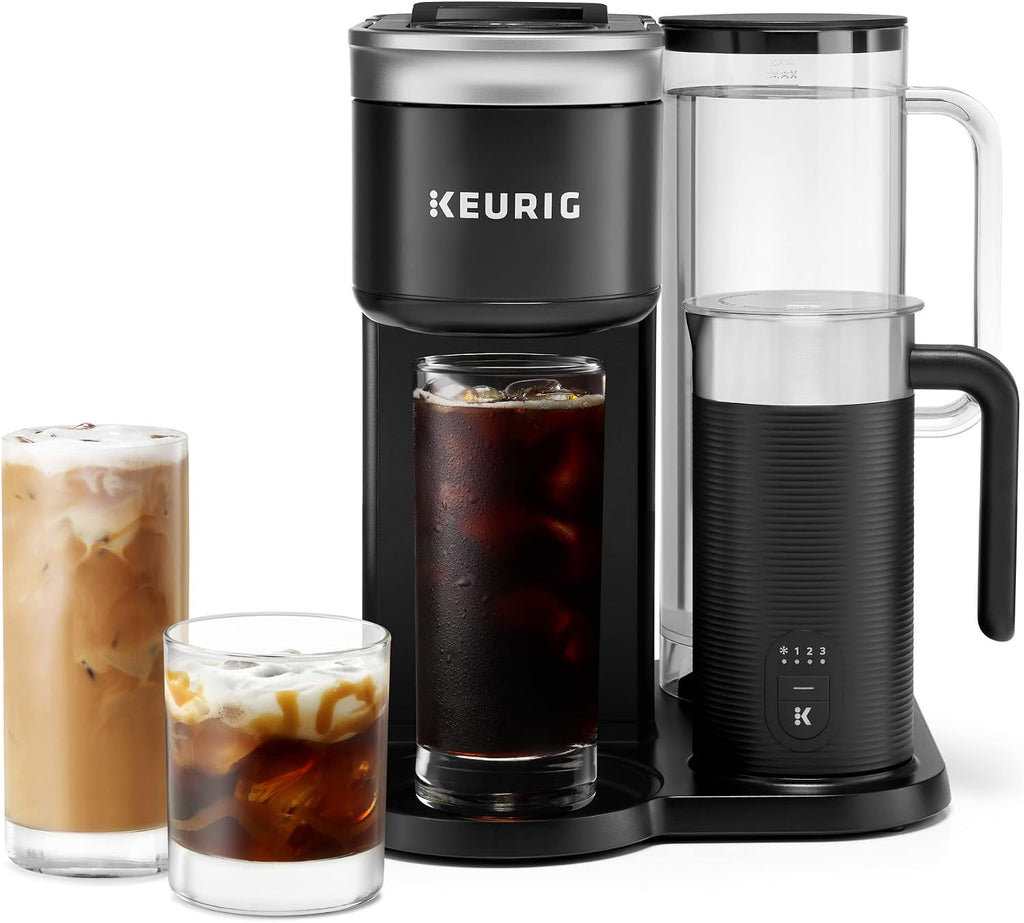 Keurig K-Café SMART Single Serve Coffee Maker with WiFi Compatibility, Latte and Cappuccino Machine with Built-In Frother, 6 Brew Sizes, Black