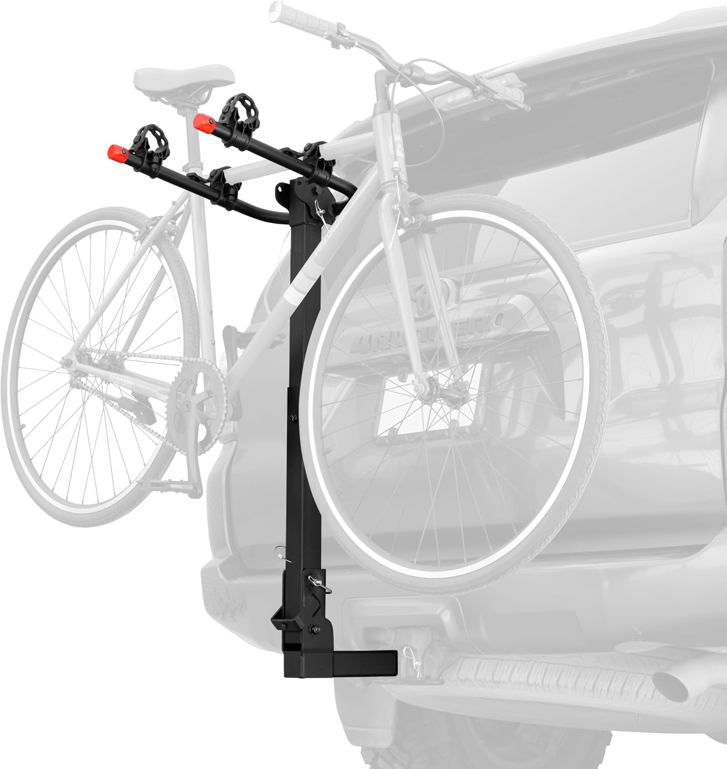 Retrospec Lenox 2-5 Bike Rack Hitch for Car, Truck, SUV - 2in Hitch Mount with Foldable Steel Frame, Anti-Rattle Adapter & Tie Down Straps