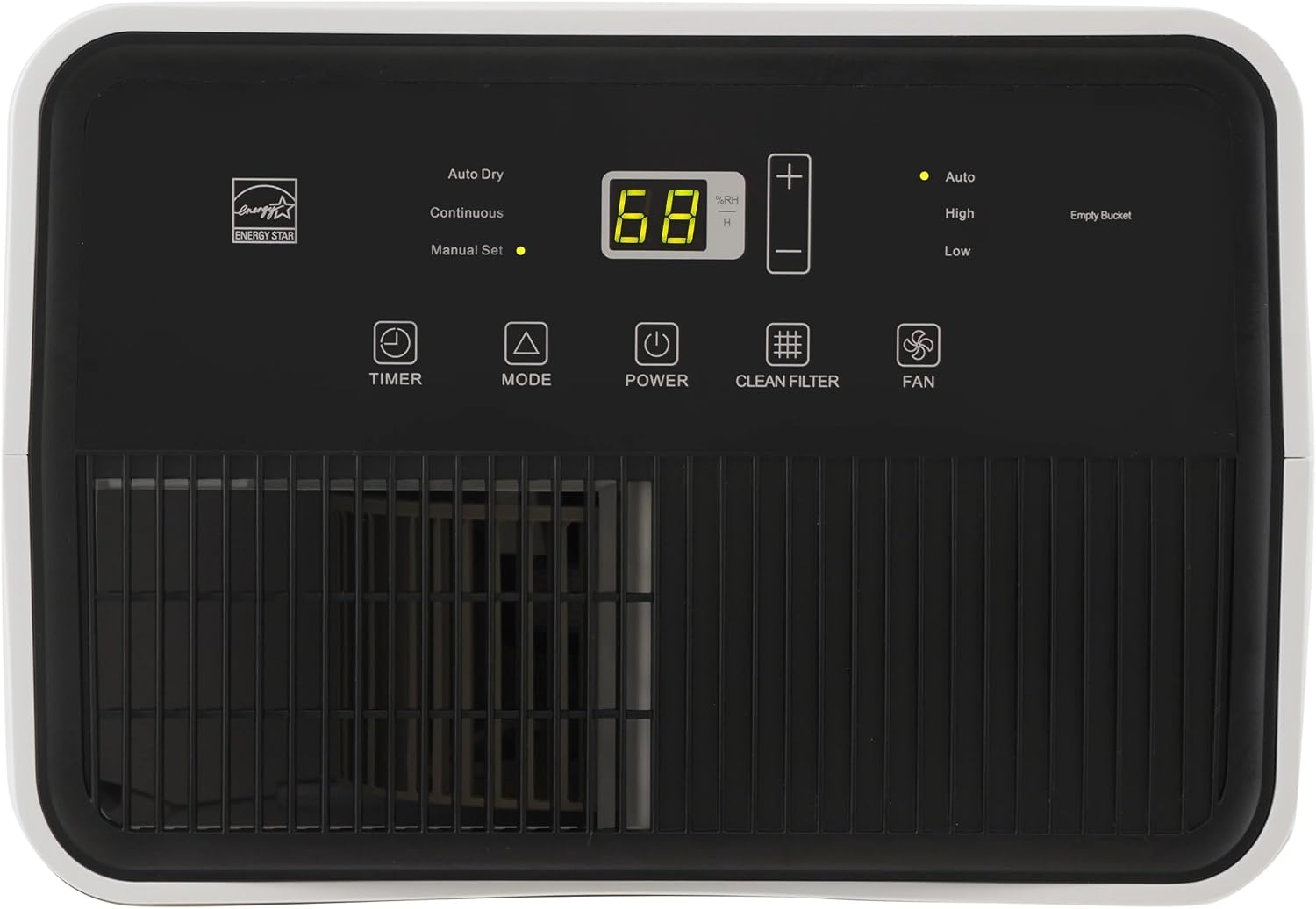 Hisense 35 Pint 3,000 sq. ft. Portable Dehumidifier, Low Noise Airflow System, 3-Speed, Removable Washable Filter, Easy-carry handle - HD3524
