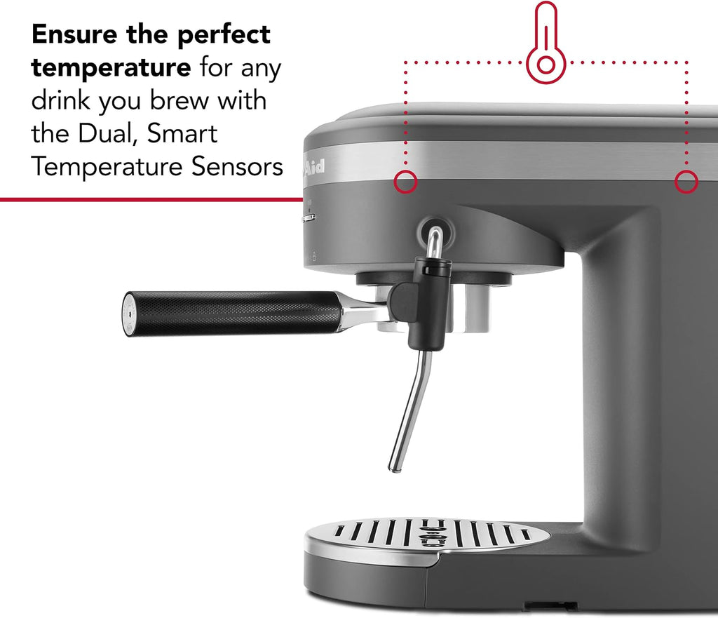 KitchenAid Semi-Automatic Espresso Machine - KES6403, Charcoal Grey