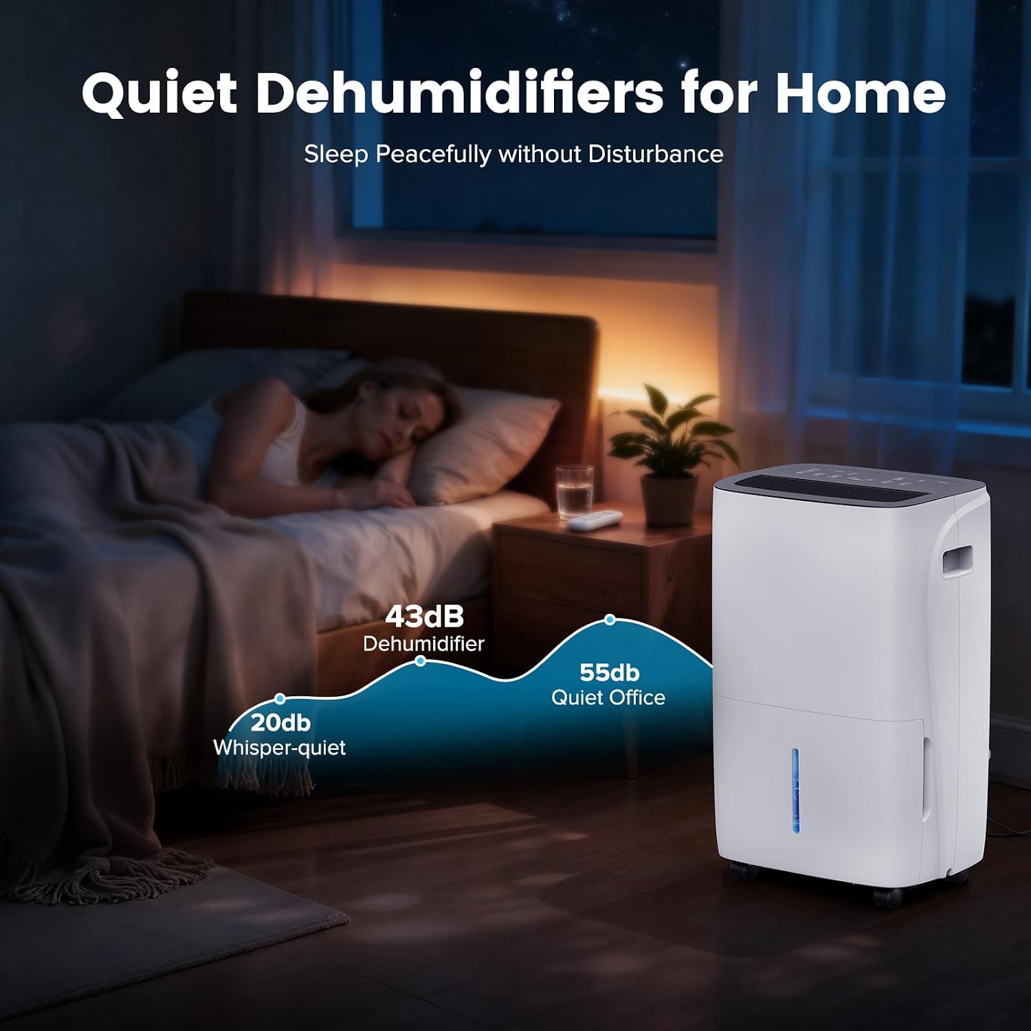 150 Pint Dehumidifier for Basement and Home, Covers up to 6,500 Sq. Ft Rooms, High-Efficiency Compressor Dehumidifier with Drain Hose and 2.11 Gallons Water Tank, Auto Shut-Off, 24HR Timer
