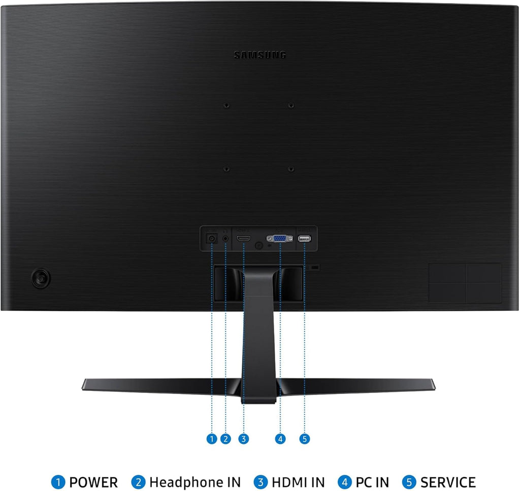 Samsung 27' Essential S3 (S36GD) Series FHD 1800R Curved Computer Monitor, 100Hz, Game Mode, Advanced Eye Comfort, HDMI and D-sub Ports, LS27D366GANXZA, 2024