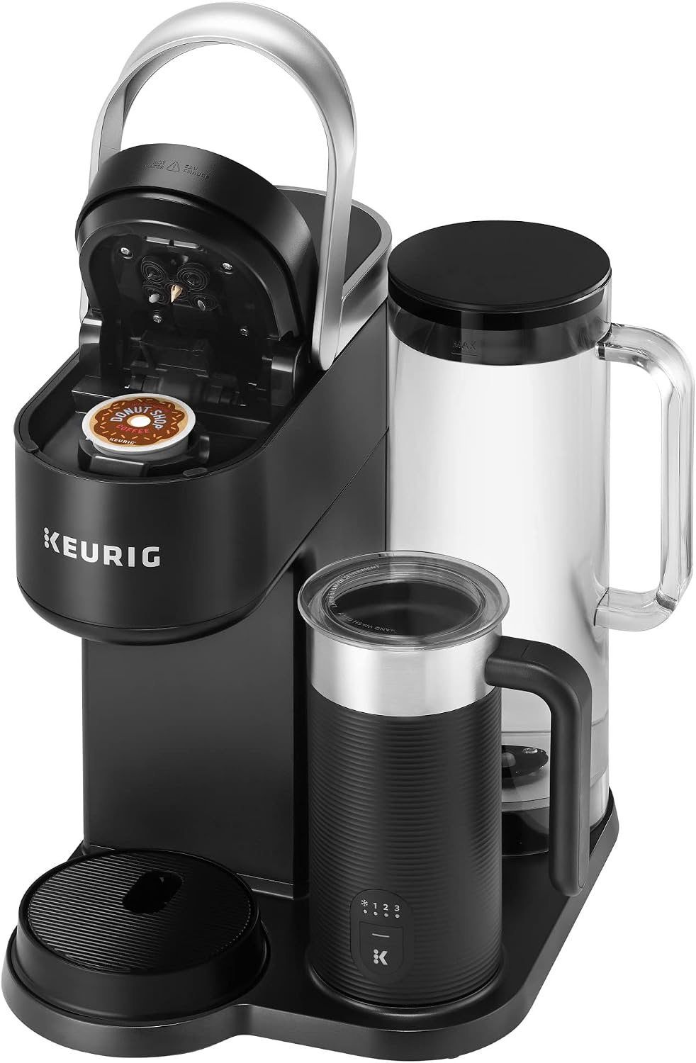 Keurig K-Café SMART Single Serve Coffee Maker with WiFi Compatibility, Latte and Cappuccino Machine with Built-In Frother, 6 Brew Sizes, Black