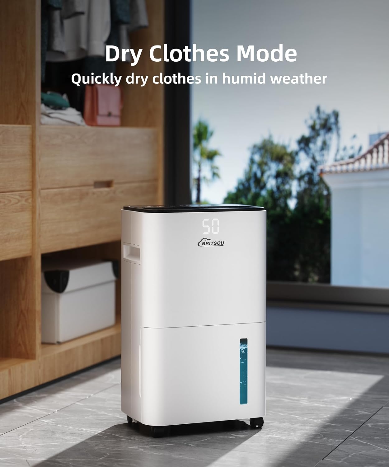 34 Pint Dehumidifier for Basement with Drain Hose & 0.66 Gallon Water Tank, Manual & Auto Drainage, Smart Quiet Dehumidifiers for Home with Auto Shut off, 24HR Timer