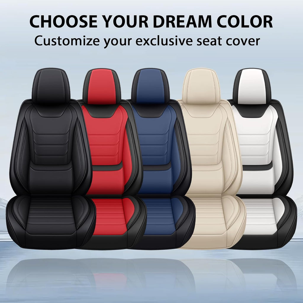 Fit for Lexus GX 460 2010-2023 Custom Seat Covers, PU Leather Car Seat Covers, Full Coverage Protection, Thick Cushioning Seat Protectors(Standard Full Set/Beige)