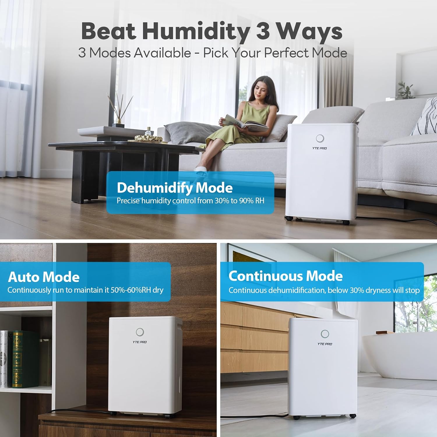 1500Sq.Ft Dehumidifier, 32Pint Dehumidifiers for Home