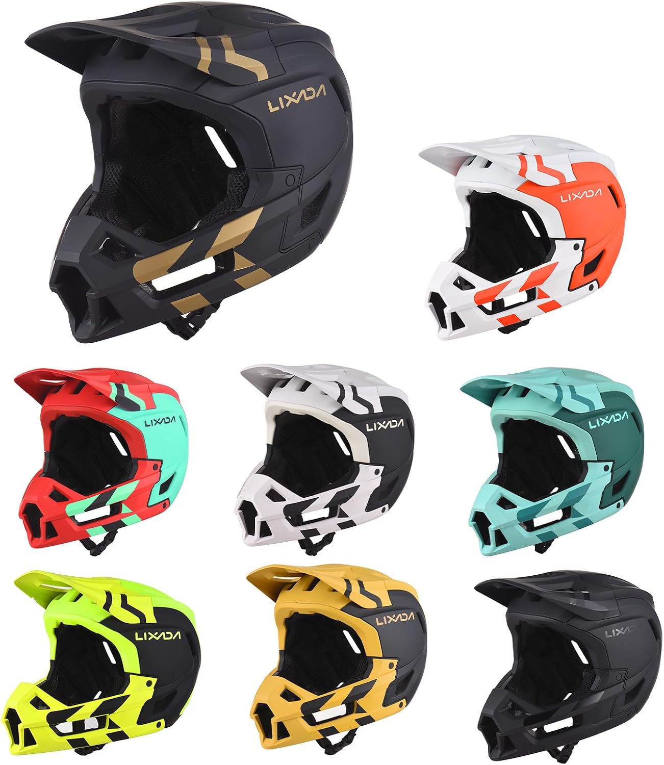 Lixada Adult Bike Helmet Full Face Mountain Bike Helmet Lightweight Bicycle Helmet Adult Cycling Helmet for Men Women 59-62CM