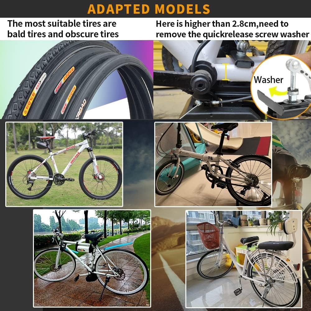 BAIZIFU DIY Electric Bike Conversion kit 250W Brushless Motor and Controller,Electric Bike Booster kit Waterproof Ebike Conversion Kit Friction Drive Bicycle Kit