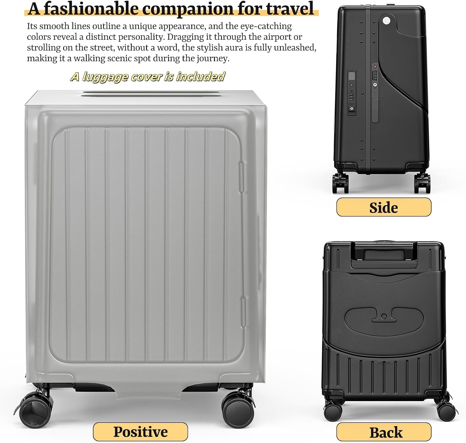 24' Ride-On CHECKED Luggage with Child Seat – Kids Travel Stroller Suitcase | 40L Large Capacity, USB Port & TSA Lock | Durable ABS+PC Hard Shell