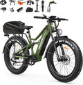 FREESKY 3500W BAFANG Motor Electric Bike for Adults, 48V 35Ah Samsung Cells Battery Ebike 140 Miles, 38+MPH, 26' Fat Tire Dirt All-Terrain Mountain E Bike, Full Suspension, UL 2849 Certified by TÜV